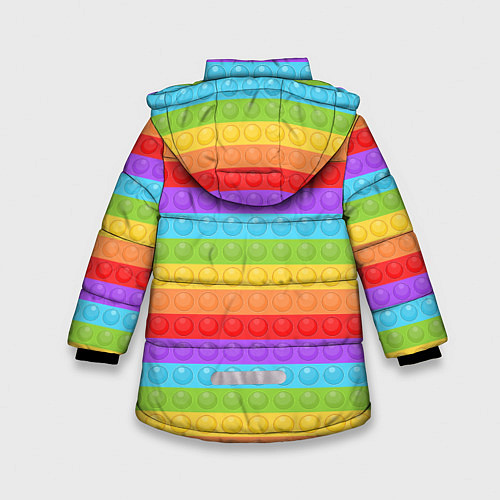 Зимняя куртка для девочки POP IT - SIMPLE DIMPL / 3D-Светло-серый – фото 2
