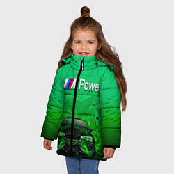 Куртка зимняя для девочки BMW GREEN STYLE, цвет: 3D-красный — фото 2