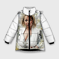 Куртка зимняя для девочки Молочная леди молокоотсосы, цвет: 3D-черный