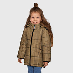 Куртка зимняя для девочки Камуфляж линолеум, цвет: 3D-черный — фото 2
