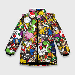 Куртка зимняя для девочки Mario ALLSTARS, цвет: 3D-черный