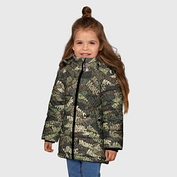 Куртка зимняя для девочки Именной камуфляж Макс, цвет: 3D-черный — фото 2