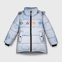 Куртка зимняя для девочки Ojingeo geim - Облака, цвет: 3D-светло-серый