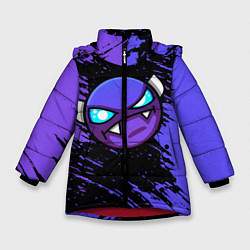 Куртка зимняя для девочки Geometry Dash, цвет: 3D-красный
