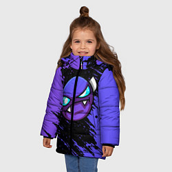 Куртка зимняя для девочки Геометри Даш Geometry Dash, цвет: 3D-красный — фото 2
