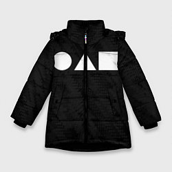 Куртка зимняя для девочки Игра в кальмара: Фигуры, цвет: 3D-черный