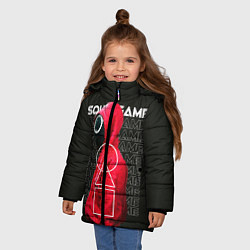 Куртка зимняя для девочки Сыграй в Кальмара, цвет: 3D-светло-серый — фото 2