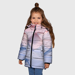 Куртка зимняя для девочки Треугольники для тебя, цвет: 3D-светло-серый — фото 2