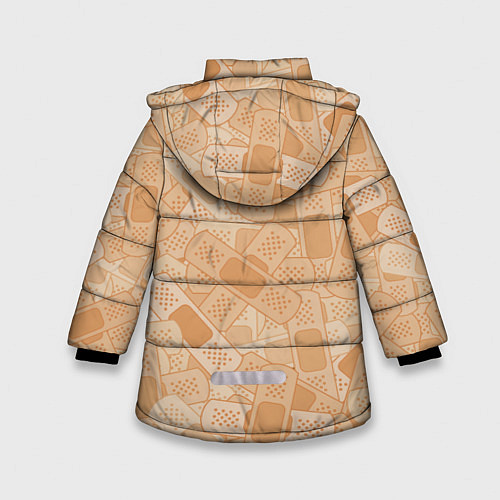 Зимняя куртка для девочки Просто пластыри / 3D-Светло-серый – фото 2