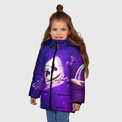 Куртка зимняя для девочки МАРШМЕЛЛО В КОСМОСЕ MARSHMELLO MUSIC SPACE, цвет: 3D-черный — фото 2