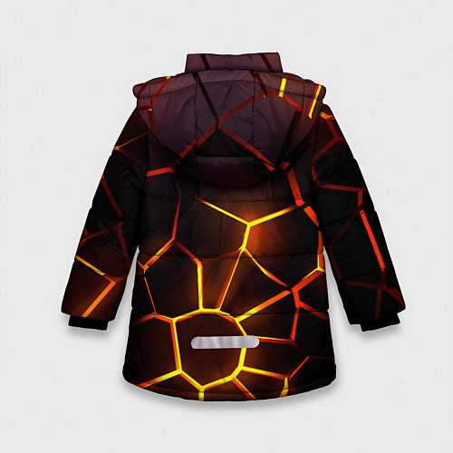 Зимняя куртка для девочки Митсубиси подсветка 3D плит / 3D-Красный – фото 2