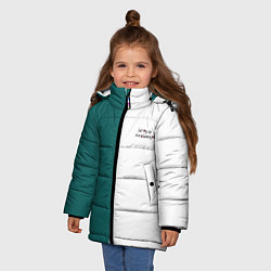 Куртка зимняя для девочки ИГРА В КАЛЬМАРА РУС ЛОГО, цвет: 3D-черный — фото 2