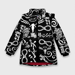 Куртка зимняя для девочки ТОКИЙСКИЕ МСТИТЕЛИ ЛОГОБОМБИНГ TOKYO REVENGERS LOG, цвет: 3D-красный