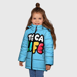 Куртка зимняя для девочки Toca Life: Logo, цвет: 3D-черный — фото 2