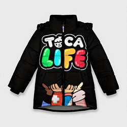 Куртка зимняя для девочки Toca Life: Friends, цвет: 3D-светло-серый