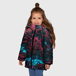 Куртка зимняя для девочки Смешение, цвет: 3D-красный — фото 2