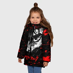 Куртка зимняя для девочки ГАТС БЕРСЕРК BERSERK, цвет: 3D-черный — фото 2