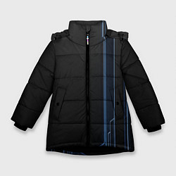 Куртка зимняя для девочки Сдвиг, цвет: 3D-черный
