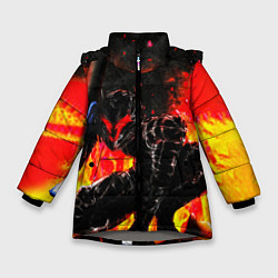 Куртка зимняя для девочки БЕРСЕРК ОГНЕННЫЙ BERSERK, цвет: 3D-светло-серый