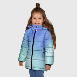 Куртка зимняя для девочки Небесная синева, цвет: 3D-черный — фото 2