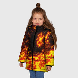 Куртка зимняя для девочки БЕРСЕРК ОГНЕННОЕ КЛЕЙМО, цвет: 3D-красный — фото 2