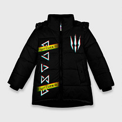 Куртка зимняя для девочки The Witcher: Glitch, цвет: 3D-черный