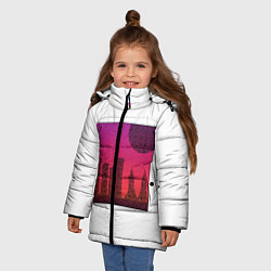 Куртка зимняя для девочки QR-Town, цвет: 3D-черный — фото 2