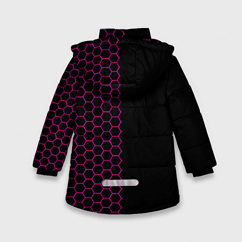 Зимняя куртка для девочки Игра в кальмара: Соты / 3D-Красный – фото 2