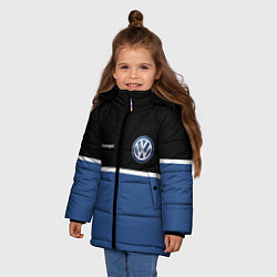 Куртка зимняя для девочки VW Два цвета, цвет: 3D-черный — фото 2