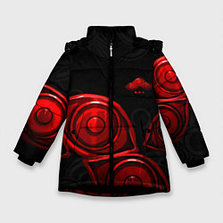 Куртка зимняя для девочки Башня Бога Захард, цвет: 3D-черный