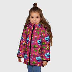 Куртка зимняя для девочки Brawl stars Pattern, цвет: 3D-черный — фото 2