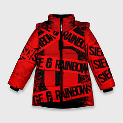 Куртка зимняя для девочки Rainbow Six Siege: Опасно для жизни, цвет: 3D-черный
