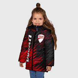 Куртка зимняя для девочки DUCATI RED STYLE MOTOCYCLE, цвет: 3D-черный — фото 2
