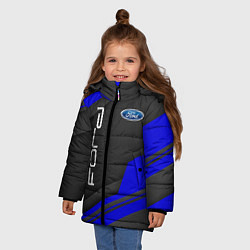 Куртка зимняя для девочки Ford Форд авто, цвет: 3D-черный — фото 2