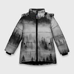 Куртка зимняя для девочки ТУМАННЫЙ ЛЕС FOREST, цвет: 3D-черный