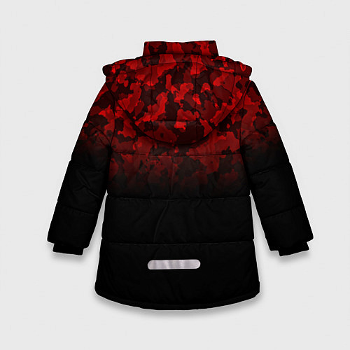 Зимняя куртка для девочки BLACK RED CAMO RED MILLITARY / 3D-Светло-серый – фото 2