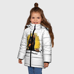 Куртка зимняя для девочки Мини-Пинчер, цвет: 3D-черный — фото 2