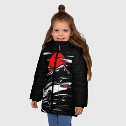 Куртка зимняя для девочки Toyota Supra: Red Moon, цвет: 3D-черный — фото 2