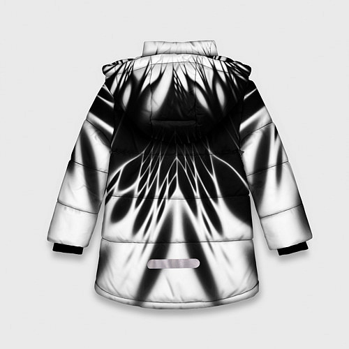 Зимняя куртка для девочки Белый и черный - коллекция Лучи - Хуф и Ся / 3D-Светло-серый – фото 2