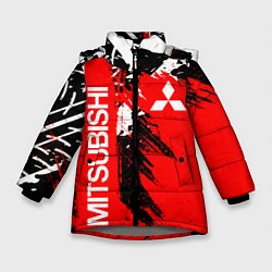 Куртка зимняя для девочки MITSUBISHI МИЦУБИСИ МИТСУБИСИ МИЦУБИШИ, цвет: 3D-светло-серый