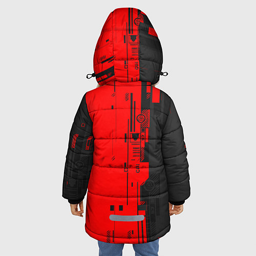 Зимняя куртка для девочки MITSUBISHI МИЦУБИСИ МИТСУБИСИ МИЦУБИШИ CYBER / 3D-Светло-серый – фото 4