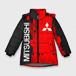 Куртка зимняя для девочки MITSUBISHI МИЦУБИСИ МИТСУБИСИ МИЦУБИШИ CYBER, цвет: 3D-светло-серый