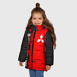 Куртка зимняя для девочки MITSUBISHI МИЦУБИСИ МИТСУБИСИ МИЦУБИШИ CYBER, цвет: 3D-светло-серый — фото 2