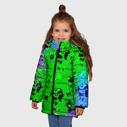 Куртка зимняя для девочки Монстрыmonsters, цвет: 3D-черный — фото 2