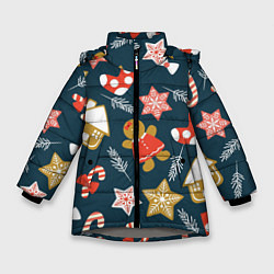 Куртка зимняя для девочки Merry Christmas!!!, цвет: 3D-светло-серый