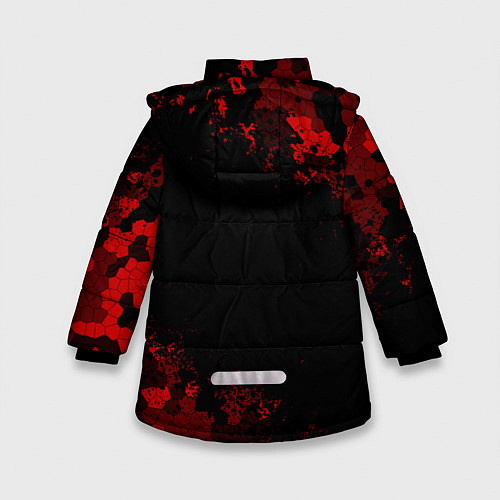 Зимняя куртка для девочки TOYOTA MILITARY PIXEL BLACK RED / 3D-Красный – фото 2