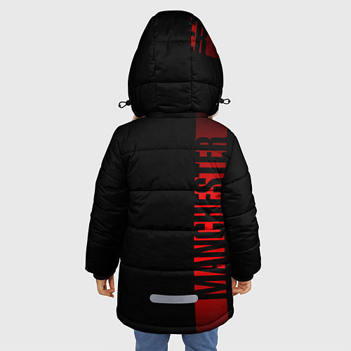 Зимняя куртка для девочки МАНЧЕСТЕР ЮНАЙТЕД RED LINE / 3D-Светло-серый – фото 4