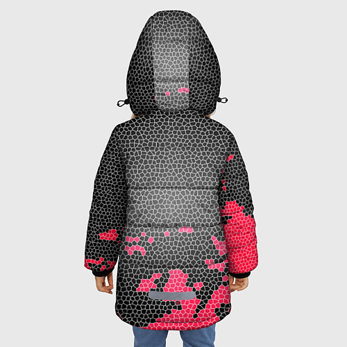 Зимняя куртка для девочки Угольная черепица / 3D-Светло-серый – фото 4
