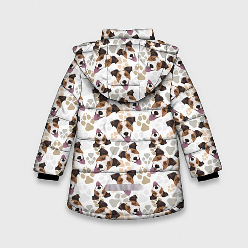 Зимняя куртка для девочки Джек Рассел Терьер / 3D-Светло-серый – фото 2