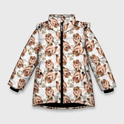 Куртка зимняя для девочки Йоркширский Терьер York, цвет: 3D-черный